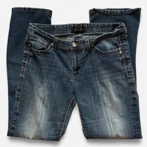 Seven7 Jeans with Jewel Buttons - Size 14